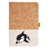 Cork And Heathered Fabric Hardcover Journal 5.5" X 8.25" Thumbnail