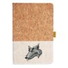 Cork And Heathered Fabric Hardcover Journal 5.5" X 8.25" Thumbnail