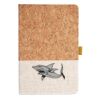 Cork And Heathered Fabric Hardcover Journal 5.5" X 8.25" Thumbnail
