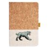 Cork And Heathered Fabric Hardcover Journal 5.5" X 8.25" Thumbnail