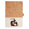 Cork And Heathered Fabric Hardcover Journal 5.5" X 8.25" Thumbnail