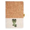 Cork And Heathered Fabric Hardcover Journal 5.5" X 8.25" Thumbnail