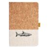 Cork And Heathered Fabric Hardcover Journal 5.5" X 8.25" Thumbnail