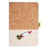 Cork And Heathered Fabric Hardcover Journal 5.5" X 8.25" Thumbnail