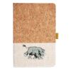 Cork And Heathered Fabric Hardcover Journal 5.5" X 8.25" Thumbnail