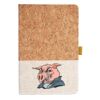 Cork And Heathered Fabric Hardcover Journal 5.5" X 8.25" Thumbnail