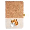 Cork And Heathered Fabric Hardcover Journal 5.5" X 8.25" Thumbnail