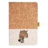 Cork And Heathered Fabric Hardcover Journal 5.5" X 8.25" Thumbnail