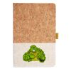 Cork And Heathered Fabric Hardcover Journal 5.5" X 8.25" Thumbnail