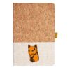 Cork And Heathered Fabric Hardcover Journal 5.5" X 8.25" Thumbnail