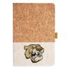 Cork And Heathered Fabric Hardcover Journal 5.5" X 8.25" Thumbnail