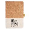 Cork And Heathered Fabric Hardcover Journal 5.5" X 8.25" Thumbnail