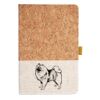 Cork And Heathered Fabric Hardcover Journal 5.5" X 8.25" Thumbnail