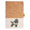 Cork And Heathered Fabric Hardcover Journal 5.5" X 8.25" Thumbnail