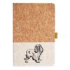 Cork And Heathered Fabric Hardcover Journal 5.5" X 8.25" Thumbnail
