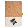 Cork And Heathered Fabric Hardcover Journal 5.5" X 8.25" Thumbnail