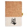 Cork And Heathered Fabric Hardcover Journal 5.5" X 8.25" Thumbnail