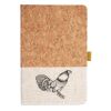 Cork And Heathered Fabric Hardcover Journal 5.5" X 8.25" Thumbnail