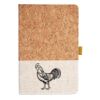 Cork And Heathered Fabric Hardcover Journal 5.5" X 8.25" Thumbnail