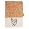 Cork And Heathered Fabric Hardcover Journal 5.5" X 8.25" Thumbnail