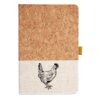 Cork And Heathered Fabric Hardcover Journal 5.5" X 8.25" Thumbnail