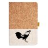Cork And Heathered Fabric Hardcover Journal 5.5" X 8.25" Thumbnail