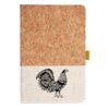 Cork And Heathered Fabric Hardcover Journal 5.5" X 8.25" Thumbnail