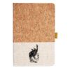 Cork And Heathered Fabric Hardcover Journal 5.5" X 8.25" Thumbnail