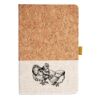 Cork And Heathered Fabric Hardcover Journal 5.5" X 8.25" Thumbnail