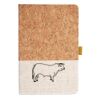 Cork And Heathered Fabric Hardcover Journal 5.5" X 8.25" Thumbnail
