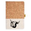 Cork And Heathered Fabric Hardcover Journal 5.5" X 8.25" Thumbnail