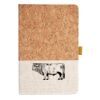 Cork And Heathered Fabric Hardcover Journal 5.5" X 8.25" Thumbnail