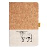 Cork And Heathered Fabric Hardcover Journal 5.5" X 8.25" Thumbnail