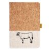 Cork And Heathered Fabric Hardcover Journal 5.5" X 8.25" Thumbnail