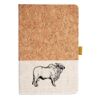 Cork And Heathered Fabric Hardcover Journal 5.5" X 8.25" Thumbnail