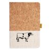 Cork And Heathered Fabric Hardcover Journal 5.5" X 8.25" Thumbnail