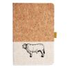 Cork And Heathered Fabric Hardcover Journal 5.5" X 8.25" Thumbnail