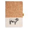 Cork And Heathered Fabric Hardcover Journal 5.5" X 8.25" Thumbnail