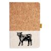 Cork And Heathered Fabric Hardcover Journal 5.5" X 8.25" Thumbnail