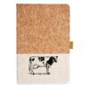 Cork And Heathered Fabric Hardcover Journal 5.5" X 8.25" Thumbnail