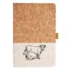 Cork And Heathered Fabric Hardcover Journal 5.5" X 8.25" Thumbnail