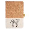 Cork And Heathered Fabric Hardcover Journal 5.5" X 8.25" Thumbnail