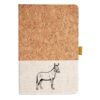 Cork And Heathered Fabric Hardcover Journal 5.5" X 8.25" Thumbnail