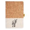 Cork And Heathered Fabric Hardcover Journal 5.5" X 8.25" Thumbnail