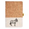 Cork And Heathered Fabric Hardcover Journal 5.5" X 8.25" Thumbnail