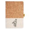 Cork And Heathered Fabric Hardcover Journal 5.5" X 8.25" Thumbnail
