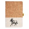 Cork And Heathered Fabric Hardcover Journal 5.5" X 8.25" Thumbnail