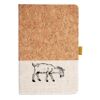 Cork And Heathered Fabric Hardcover Journal 5.5" X 8.25" Thumbnail