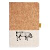 Cork And Heathered Fabric Hardcover Journal 5.5" X 8.25" Thumbnail