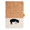 Cork And Heathered Fabric Hardcover Journal 5.5" X 8.25" Thumbnail